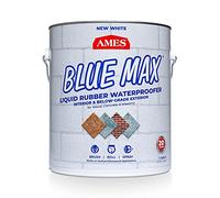 AMES BMX1WRG 1 Gallon Blue Max, White Liquid Rubber Waterproofer,Regular Grade 1 Gallon - for Use in Interior & Below-Grade Exterior - Concrete Sealer, House Paint and More.
