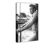 Ames Dean Vintage Photograph - Retro Wall Art - James Dean Photo Print - Old Hollywood Elegant Poste Canvas Poster Bedroom Decor Sports Landscape Office Room Decor Gift Frame-style 16x24inch(40x60cm)