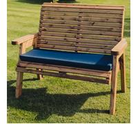 Amesbury Navy Waterproof 2 x Double Seat Cushions by Churnet Valley - N2C-2