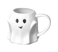 Amesor 440ml Ghost Shaped Mug - Halloween Coffee Cup | Ceramic Ghost Mug | Cup Drinkware for Tea, Milk, Coffee, for School, Dormitory, Apartment and Home | for Women Men Fun Mugs for Kids