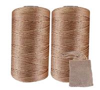 Amesor Art Yarn Cord, 2 Beach Bag Yarn Crochet Raffia Yarn Straw Yarn Crochet Knit Yarn, Weaving Crocheting Yarn Cell Phone Bags and Car Cushions