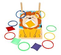 Amesor Bean Bag Toss Game | Ring and Bean Bag Tossing Targeting Game - Multi-Player Interactive Group Activity Wooden Design for Playground Park Lawn Beach Courtyard