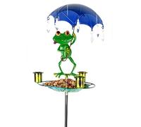 Amesor Bird Bath Feeder,Metal Vintage Birdbaths | Retro Pet Water Feeding Bowls for Parakeet Budgies Macaws Parrot Sparrow