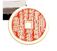 Amesor Chinese Coin Charm - Good Luck Pendant | Portable Souvenir Collectible for Home Desk Decor, Health and Wealth Keepsake