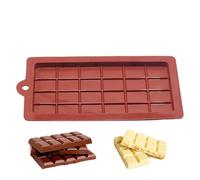 Amesor Chocolate Moulds Silicone, Non-Adhesive Rectangle Baking Silicon Mold, Deep Chocolate Bar Moulds, Reusable DIYs Baking Molds, Candy Protein, Energy Bar, Jelly, Ice Cubes Molds