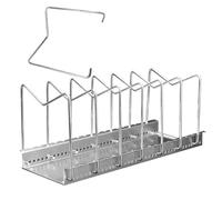 Amesor Chopping Board Holder | Organizer for Cooking Tools | 7 Compartment Cutting Board Rack for Pantry RV Refrigerator Dining Room Camping Restaurant Home Kitchen