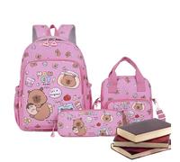 Amesor Cute Capybara Backpack - Capybara Adorable Lunch Bag | Funny Book Stationery Laptop Bag for Students Toddler Boys Girls Elementary Preschool Commuting Travel Shopping