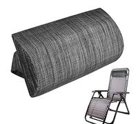 Amesor Deck Chair Head Cushion, Recliner Pillow, Sun Lounger And Neck Pillows, Headrest Pillow Chair, Adjustable Support Armchair, Lounge Black Grey