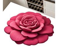 Amesor Diatomaceous Earth Bath Mat,Stone Bath Mats for Bathroom | Fast Drying Non-Slip Aesthetic Floral Rug 15.75x15.75in Foot Friendly for Front Door Toilet Spa Kitchen