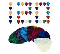Amesor Electric Guitar Picks - 120-pieces Instrument Picks | 0.46/0.71/0.96mm Thickness, Grip Plectrums for Playing Guitars Ukuleles Basses Stringed Instruments