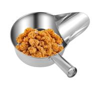 Amesor Food Service Scoop | Fried Food Serving Scoop Stainless Steel,Stirring Cooking Meal Preparation Tool with Duckbill Spout for Sugar Candy Salt Sauce Popcorn Rice