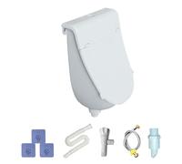 Amesor Garage Urinal | Wall-Mounted Urine Diverter for Men - Flushing Urinal with Lid for Outdoor Restroom Boys Kids Camping RV Garage Backyard Bathroom Outside