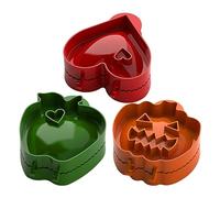 Amesor Hand Pie Molds Set of 3 | Pocket Press Pie Maker | Dough Presser | Pumpkin, Fruit, Heart Shapes | Fall, Halloween