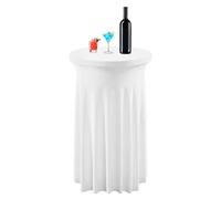 Amesor High Top Table Covers - Stretch Christmas Cocktail Table Cover - Washable Festive Banquet Decoration Supplies for Indoor Outdoor Bistro Restaurant Weddings Birthday Home