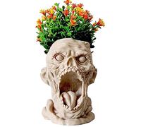 Amesor Horror Planter Pot - Skull Halloween Flower Pot,Horror Theme Planting Accessory for Flowers, Air Plants, Cacti, and Succulents