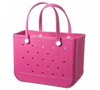 Amesor Large Rubber Eva Tote Bag - Waterproof Beach Tote | Beach Bag With Holes | Washable Summer Tote Bag | Portable Travel Bag For Beach, Pool, Sport, Picnics, Holidays, Shopping, 37×14×31.5 CM