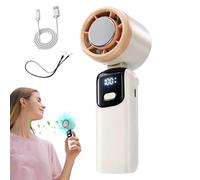 Amesor Personal Electric Fan,Foldable Rechargeable Handheld Fan - C100 Wind Modes Air Cooler, Hot Weather Must Have for Work Camping Picnic Traveling Outdoor