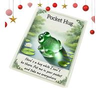 Amesor Pocket Animal for Kids - Get a Cute Animal Hug Pal Card,Resin Toy Figures Family for Birthday Easter Christmas School Friends Car Motivation Easter Christmas