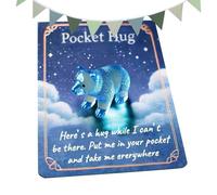 Amesor Pocket Animal - Get a Cute Animal Hug Pal Card - Resin Toy Figures Family for Birthday Easter Christmas School Friends Car Motivation Easter Christmas