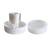 Amesor Silicone Advent Mold, Christmas Candle Holder Resin Casting Mold, Candle Tray Mould Art Craft Decorations for Car Interior Dorm Table Offices Balcony Home