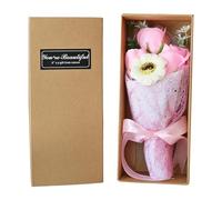 Amesor Soap Flower Bouquet, Boxed Flower Bouquet, Romance Carnations And Roses, Bath Soap Scented For Wedding Mothers Day Decoration, Thoughtful Birthday Present For Women
