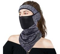Amesor Sun Protection Masque - Face Covering Protection From Sun | UPF 50 Cooling Bandana Scarf Protective Cover for Men Women Outdoor Sports Camping Biking Cycling Hiking Beach Vacation