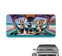 Amesor Sunshade for Car Windshield - Dog Pattern Auto Windshield Sun Shade | Heat-Insulating Sunvisor Protective Film Suction Cup Sunscreen for Men Women Daily Travel RV Trucks Window Parking
