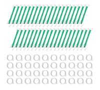 Amesor Tomato Hooks with String | Garden Hooks to Support Climbing Plants | Gardening Stem Fixing Fasteners with 40 Clips for Urban Farming Outdoor Vegetable Patch Orchard