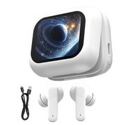 Amesor Translation Earbuds Real Time | LCD Touchscreen Noise Cancellation | Translation Headphones AI Translator Earbuds - for Travel Learning Business Trip Work Study College Car Sports Gym Outdoor