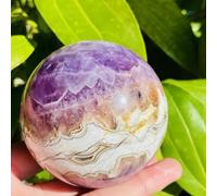 Amethyst Agate Crystal Ball Stone Divination Sphere Gemstone Balls Decorative Ornaments for Feng Shui,55~60mm Gemstone Stone