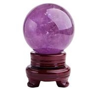 Amethyst Ball Crystal, with Stand bola de Cristal Clear Halloween Rock, ball-7cm