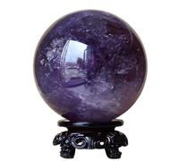Amethyst Ball Divination Sphere Decorative Polished Crystals for Feng Shui Gemstone Balls,90mm/3.5in