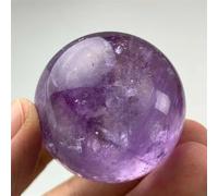 Amethyst Ball Raw Gemstone Polished Craft Gifts Purple Quartz Crystal Stone Sphere Home Decoration Ornaments (Size : 3.5-4cm)