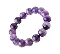 Amethyst Beaded Bracelet Handmade Healing Stretch Stone Bracelet