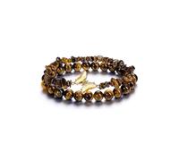 Amethyst Bracelet Healing Crystal Stone Bracelets for Women 8mm Crystal Beads Butterfly Charms Stretch Bracelet Energy Gemstone Jewelry(Rose Quartz)(Tiger Eye Stone)