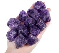 Amethyst Bulk Natural Healing Crystals Raw Raw Stone Sets for Cabbing Tumbling Cutting Lapidary Polishing Reiki Crytsal Healing Wire Wrapping Decoration Gemstone 0.2kg