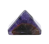 Amethyst Chevron Crystal Pyramid 1 Inch - Premium Crystal Gifts for Healing Crystals Enthusiasts - Meditation, Energy Balancing, and Spiritual Decorative Display Christmas Stocking Gifts