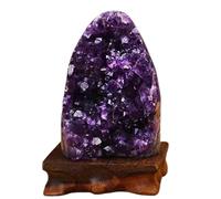 Amethyst Cluster Quartz Crystal Rock Geode Natural Deep Purple Crystal Untreated Stone for Collectors Reiki Healing Positive Energy Home Decoration,About 200g(300-500g)