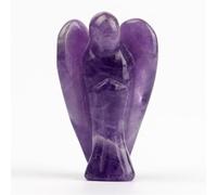 Amethyst Crystal Angel, Healing Crystal Angel Ornament 2”,Purple Angels Statue Ornament Decoration, Guardian Angel Gifts for Famaily and Friends