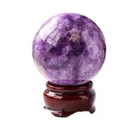 Amethyst Crystal Ball Lepidolite Purple Mica Quartz Sphere Gemstone Balls for, Home Decoration,65mm Gemstone Stone