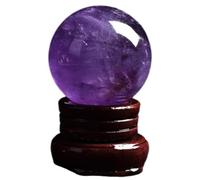 Amethyst Crystal Ball with Stand Crystal Sphere Balls for Witchcraft and Decorative Balls,Amethyst ball-55mm