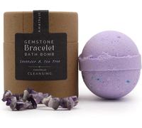 Amethyst Crystal Bracelet Bath Bomb - Lavender & Tea Tree | Handcrafted Spa Fizzies with Hidden Gemstone Gift | Relaxing Aromatherapy Bath Bombs for Stress Relief & Skincare