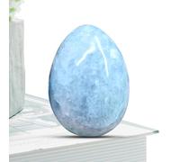 Amethyst Crystal Egg Statue - Stone Ornament, Round Gem Display Piece, Wood Base Included | Healing Decor for Desk Shelf Bedroom Altar Gift Smooth Polished Convenient Size and Packaging