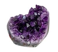 Amethyst Crystal Geode Cluster Heart Amethyst Rock Quartz Crystals Stones Raw Gemstone for Home Decor,50~60mm