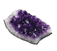 Amethyst Crystal Geode Cluster Quartz Crystals for Home Decor, 191-220g