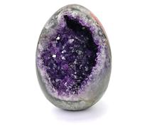 Amethyst Crystal Geodes Oval Purple Crystals Rock Cluster Quartz Raw Stone Healing Crystals 0.75-1kg