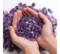 Amethyst Crystal Gravel Natural Purple Stone Chips Irregular Decorative Pebbles for Vase Aquarium Plant Decor