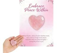 Amethyst Crystal Heart with Affirmation Cards - Crystal Stones for Meditation & Chakra Balancing