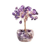 Amethyst Crystal Money Tree with Base, 7.3cm