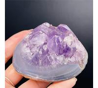 Amethyst Crystal, Natural Amethyst Rough Crystals in Agate Cave Home Decoration Stone Multicolor(Burgundy)